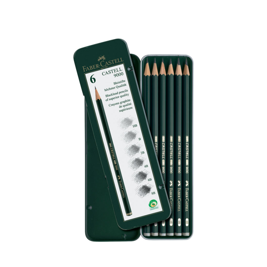 Faber 9000 Grafiti Kalemi 6 LI Metal Kutu