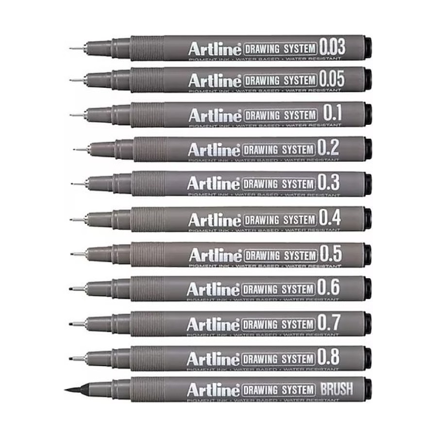 02 MM Rapido Artline Çizim Kalemi 232 Siyah