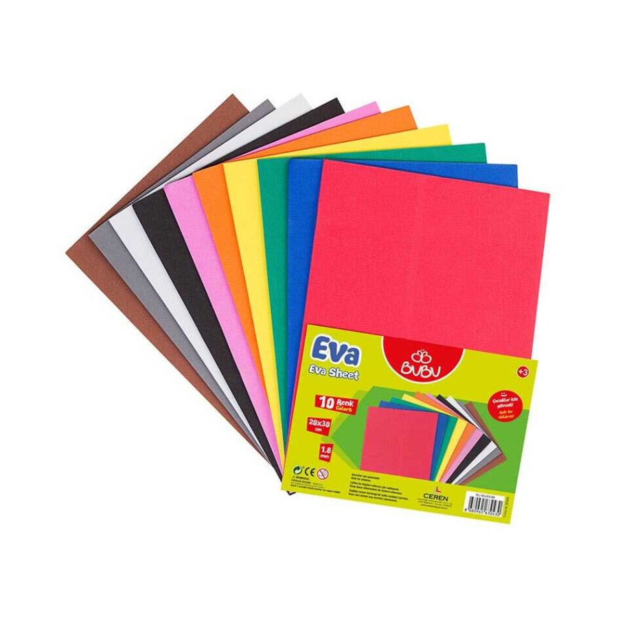 Eva Yapışkansız 20*30 10 Renk Bubu