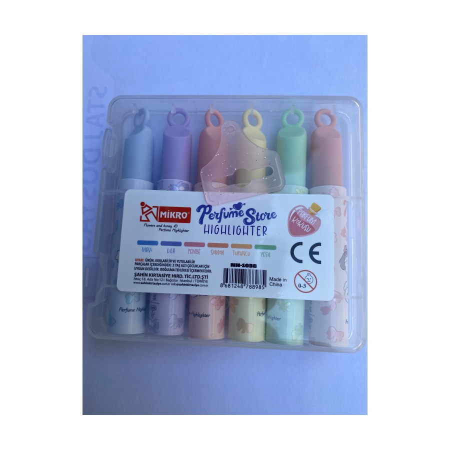 Işaretleme Kalemi Fosforlu 6lı Set Parfümlü Mikro