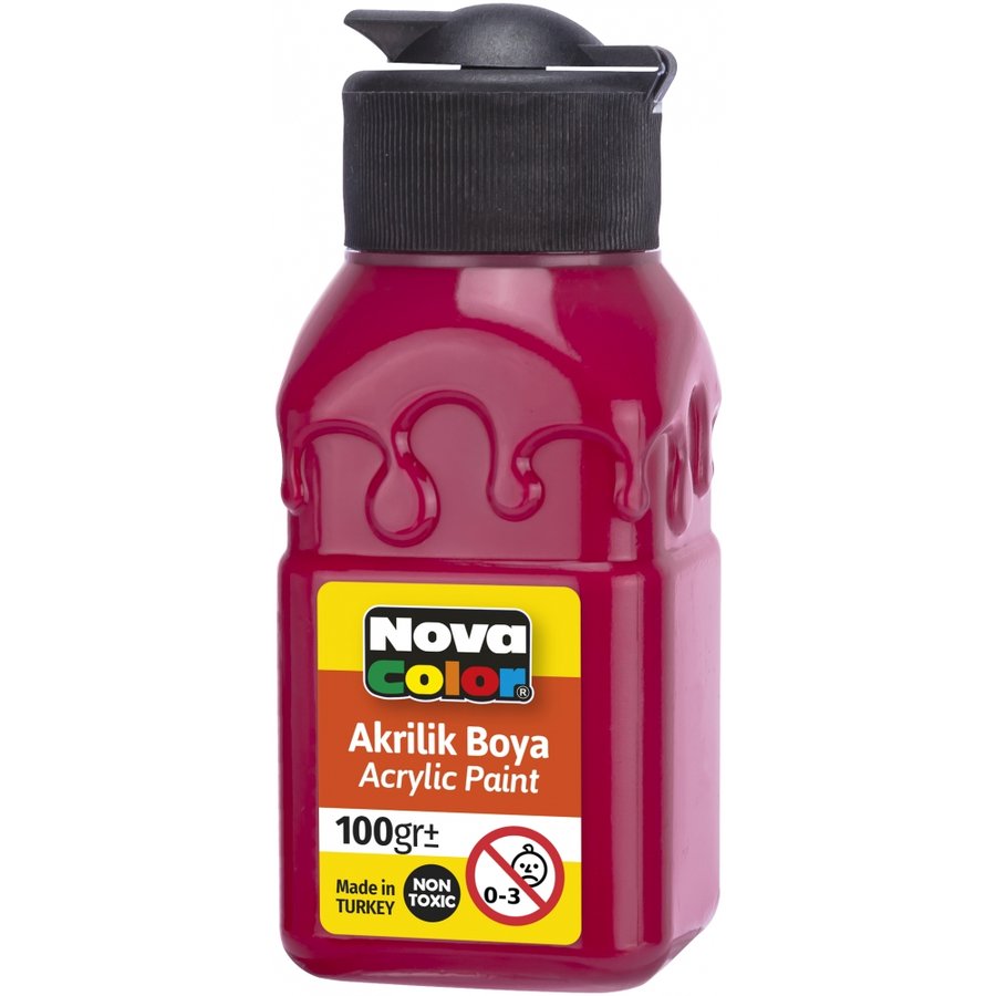 Akrilik Boya 100 GR Ates Kırmızı Nova Color Nc 202