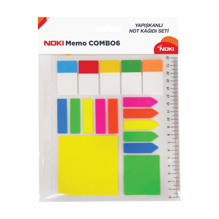 Yapışkanlı Not Kağıdı Postit Set Karışık Noki