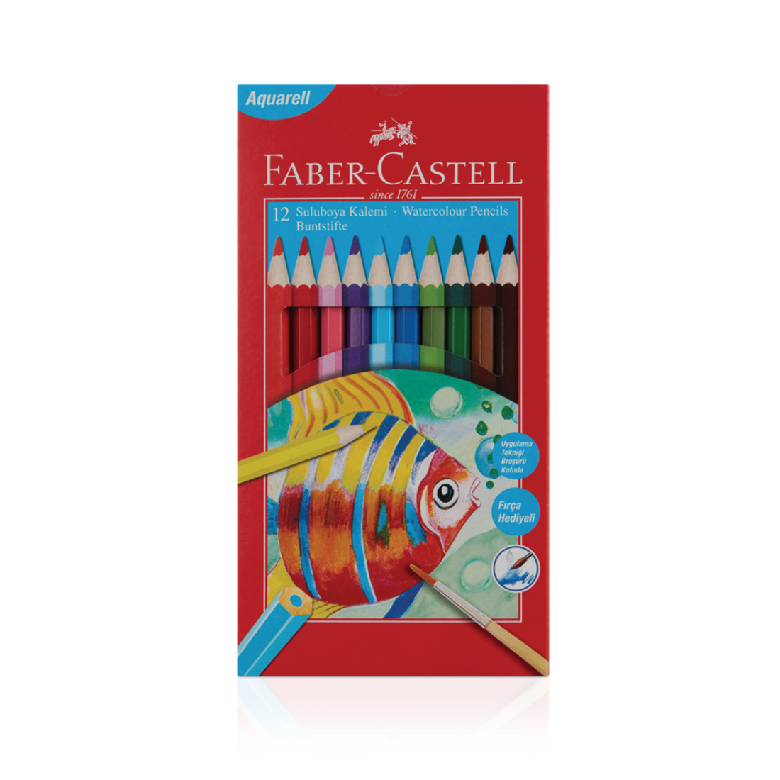 Kuru Boya Kalemi 12 Renk Aquarel Faber