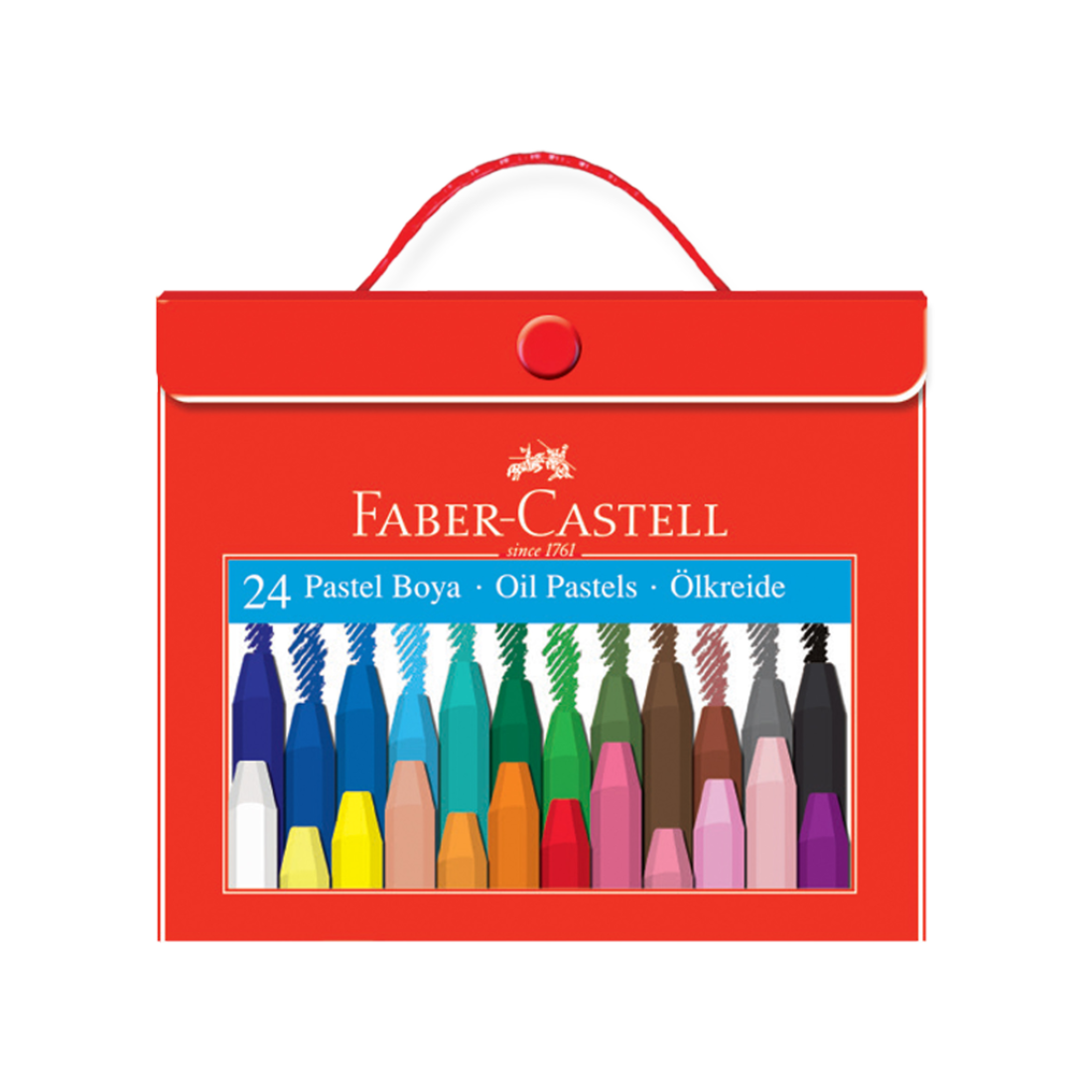 Pastel Boya 24 Renk Pls Çantalı Faber