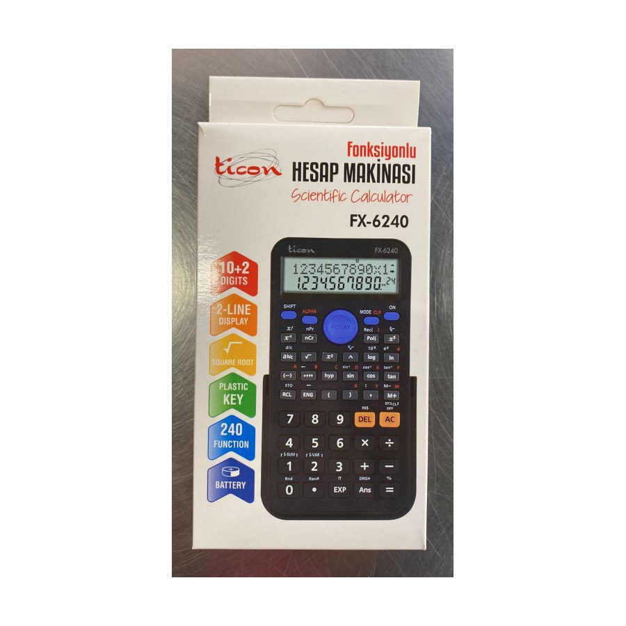 Hesap Makinesi Fonksiyonlu Ticon Fx6240