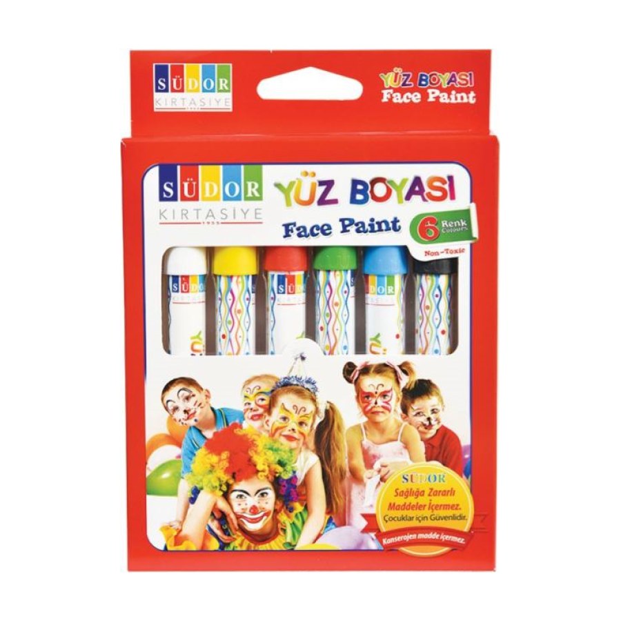 Yüz Boyası 6 Renk Südor