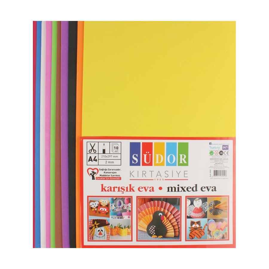 Eva Yapışkansız 20x30 10 Renk Südor