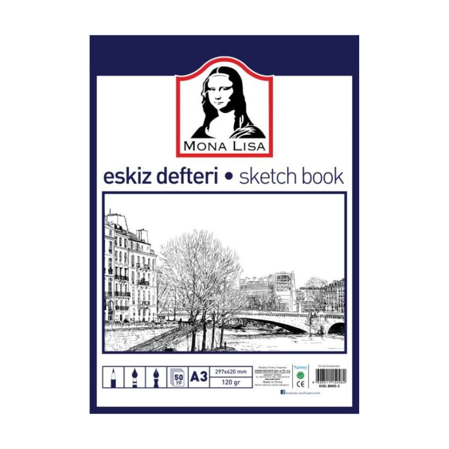 Eskiz Defter A-3 120gr 50yp Bn05-3 Südor