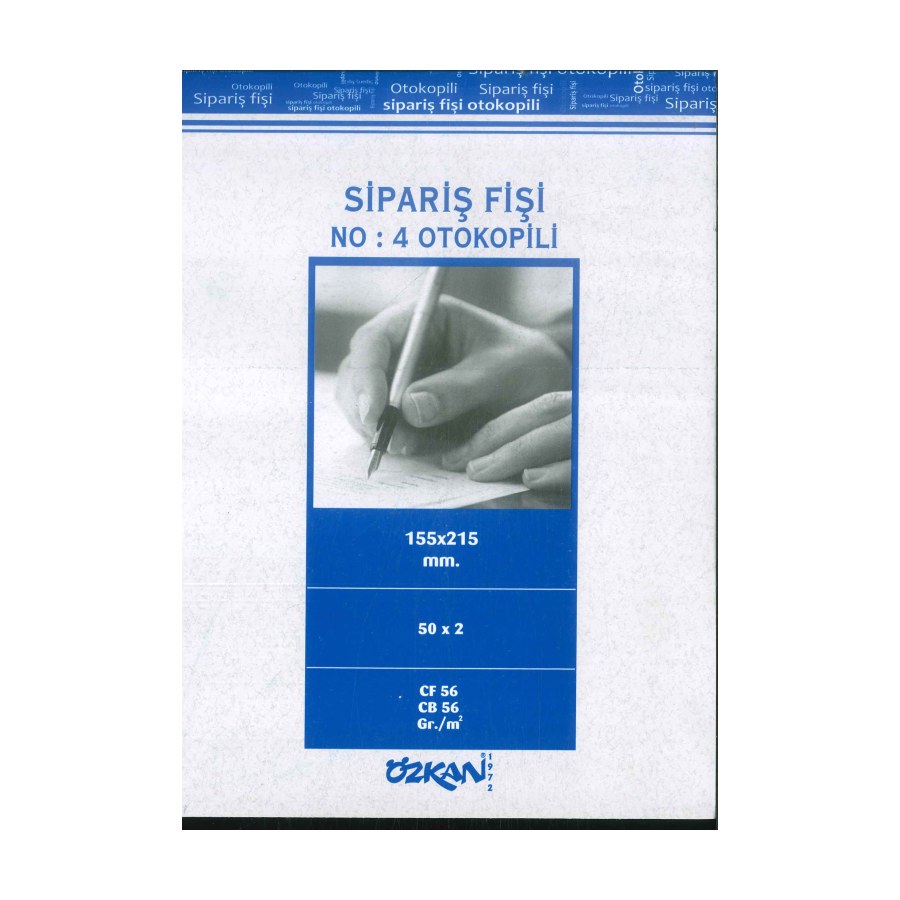 Sipariş Fişi No:4 Otokopili 155x225mm Özkan