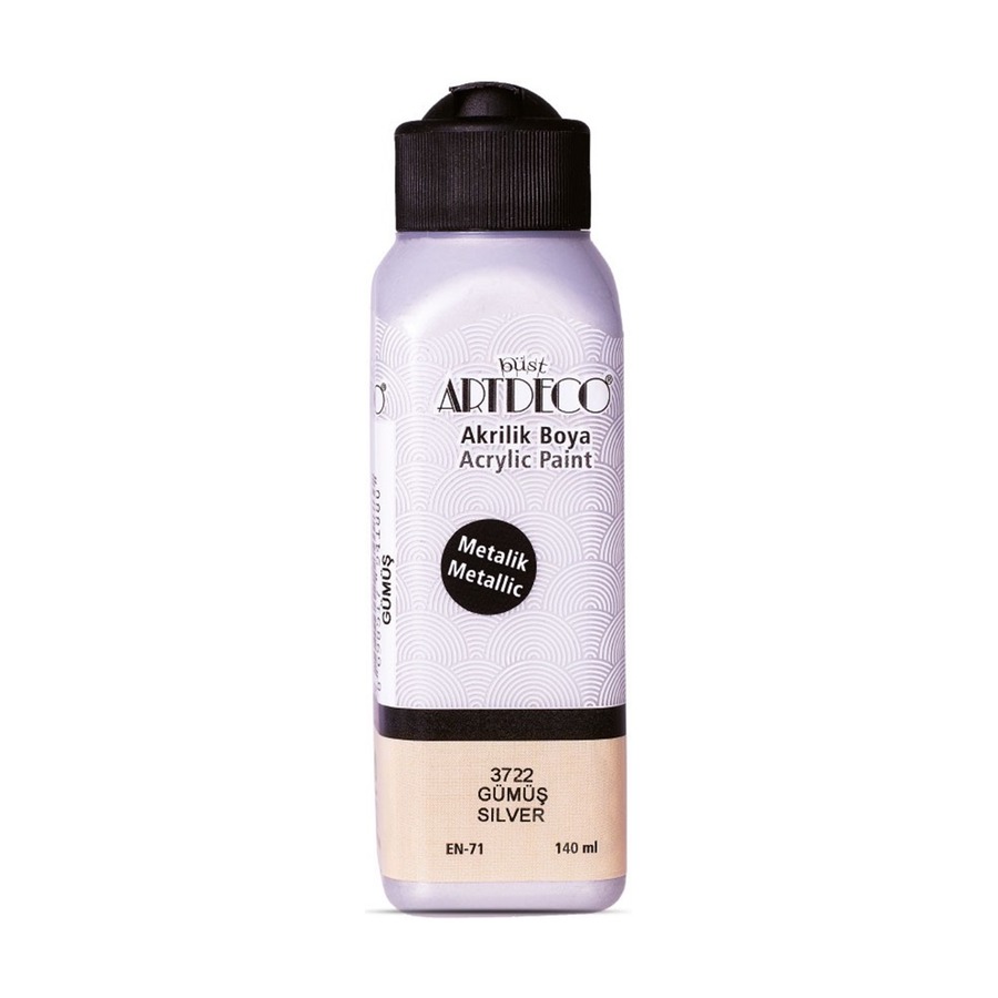 Akrilik Boya 140 Ml Metalik Gümüş Artdeco