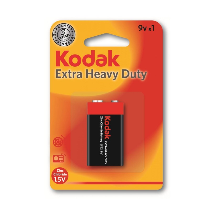 Kodak Bilisterli Çinko 9V Pil