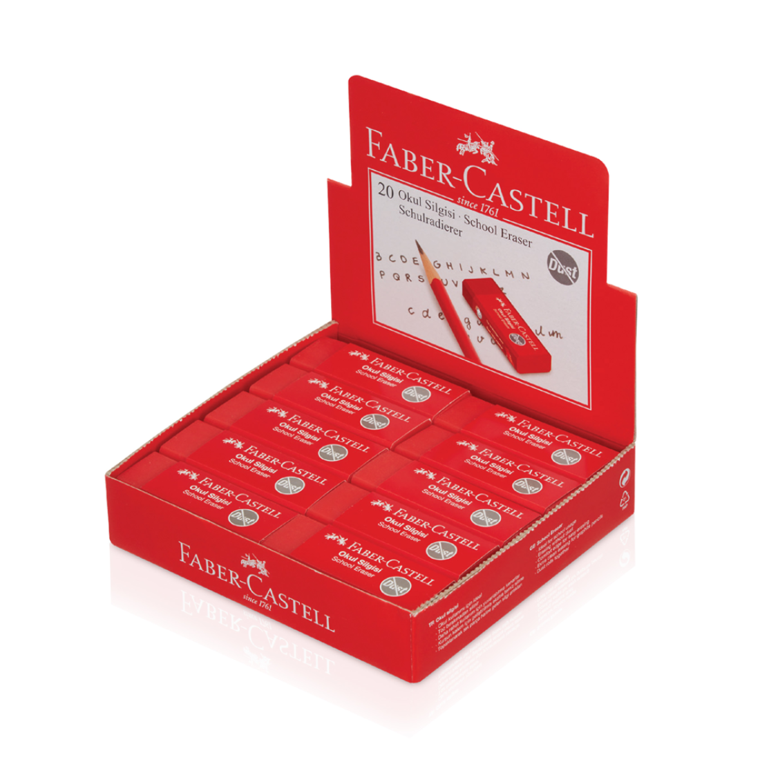Silgi Okul Silgisi Kırmızı Büyük Faber Castel