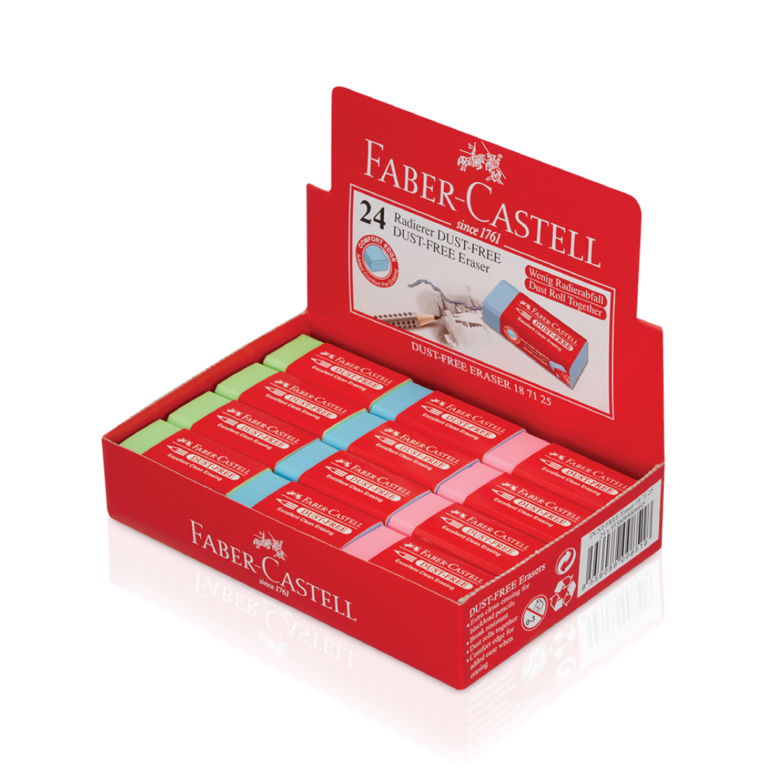 Silgi Dust Free Renkli Silgi Faber